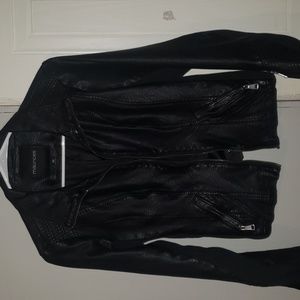 Maurice's black faux leather jacket